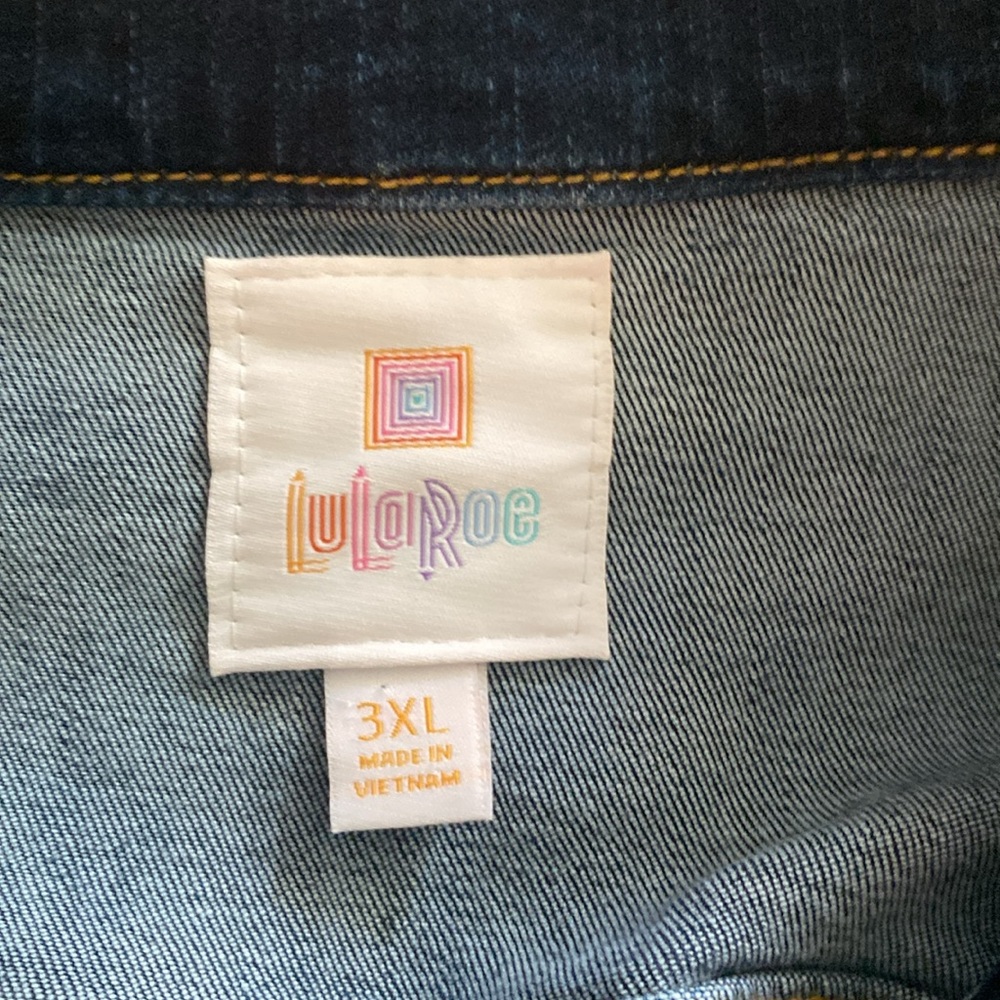 LuLaRoe NWT Kenny jean jacket 3XL - Picture 11 of 16